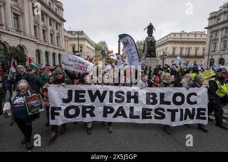 Protestmarsch des jüdischen Blocks, Central London, England, 27. April 2024 Stockfoto