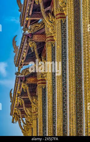 Details Smaragd Buddha Tempel, Wat Phra Kaew, Bangkok, Thailand. Palace war von 1782 bis 1925 die Heimat des Königs von Thailand Stockfoto