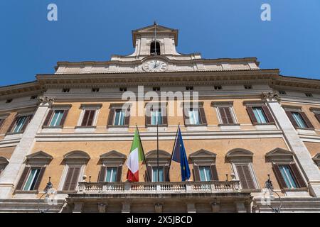 Palazzo Montecitorio, Sitz der Abgeordnetenkammer der Italienischen Republik. Italienisches Parlament. Rom, Italien, Europäische Union, EU Stockfoto