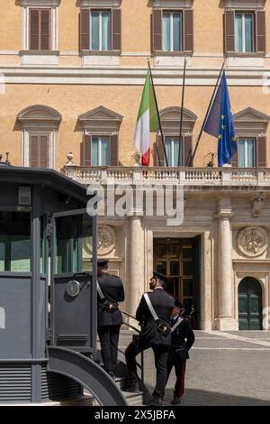 Palazzo Montecitorio, Sitz der Abgeordnetenkammer der Italienischen Republik. Italienisches Parlament. Rom, Italien, Europäische Union, EU Stockfoto