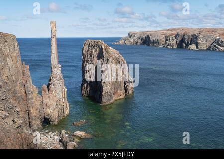 The Chimney, Cable John Cove, Discovery UNESCO Global Geopark, Bonavista Peninsula, Neufundland. Stockfoto