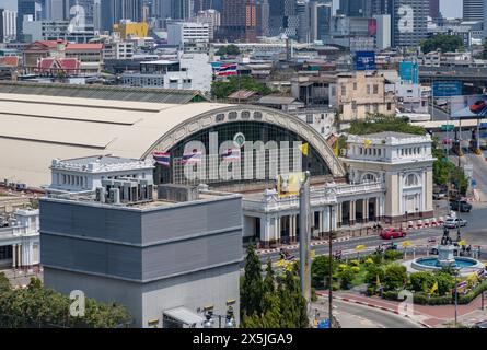 Ein Bild vom Hua Lamphong oder Bangkok Bahnhof. Stockfoto