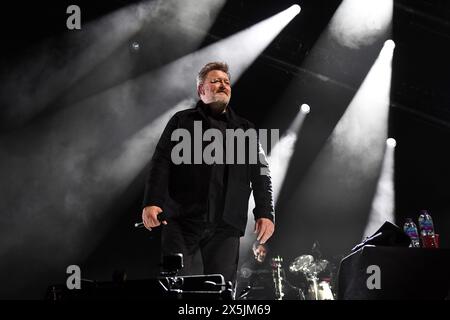 LONDON, ENGLAND – 09. MAI: Guy Garvey von „Elbow“ tritt am 9. Mai 2024 in der O2 Arena in Greenwich auf. CAP/MAR ©MAR/Capital Pictures Stockfoto