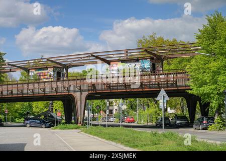 Siemensbahn, stillgelegter Bahnhof Siemenstadt, Siemensstadt, Spandau, Berlin, Deutschland Stockfoto