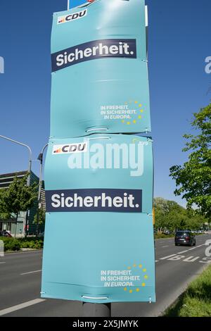 CDU Wahlplakat zur Europawahl 2024, Berlin, Deutschland Stockfoto