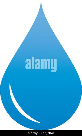 Wassertropfen Logo Vektor Illustration einfaches Symbol Design. Stock Vektor