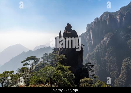 Riesige Granitsäule, der taoistische Sanqing-Berg, UNESCO-Weltkulturerbe, Jiangxi, China, Asien Copyright: MichaelxRunkel 1184-10591 Stockfoto