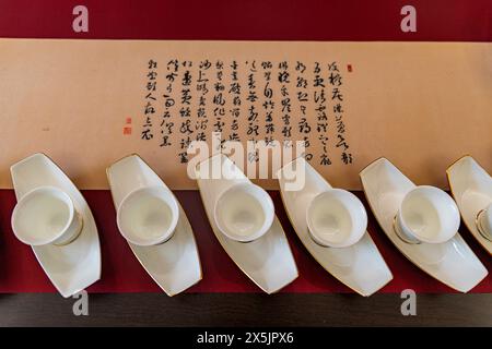 Teezeremonie, Kulangsu International Settlement, UNESCO-Weltkulturerbe, Xiamen, Fujian, China, Asien Copyright: MichaelxRunkel 1184-10728 Stockfoto