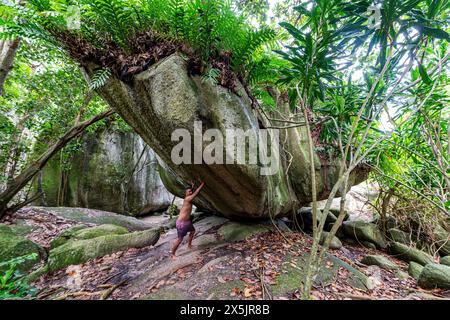 Riesige Granitfelsen auf Pulau Kelayang, Insel Belitung vor der Küste von Sumatra, Indonesien, Südostasien, Asien Copyright: MichaelxRunkel 1184-10822 Stockfoto