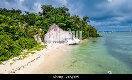 Luftlinie der Insel Kepayang, Insel Belitung vor der Küste von Sumatra, Indonesien, Südostasien, Asien Copyright: MichaelxRunkel 1184-10840 Stockfoto