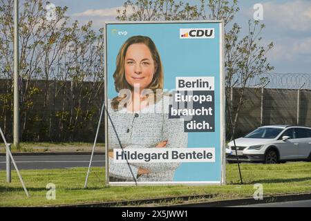 CDU-Wahlplakat zur Europawahl 2024, Berlin, Deutschland *** CDU-Wahlplakat zur Europawahl 2024, Berlin, Deutschland Stockfoto