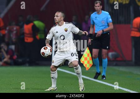 Leverkusen, Deutschland. Mai 2024. Fussball Europa League Halbfinale Bayer 04 Leverkusen - AS Rom am 09.05.2024 in der BayArena in Leverkusen Angelino ( Rom ) Foto: Revierfoto Credit: ddp Media GmbH/Alamy Live News Stockfoto