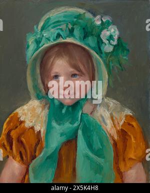 Gemälde der amerikanischen Künstlerin Mary Cassatt (1844-1926) Sara in a Green Bonnet (ca. 1901) Stockfoto