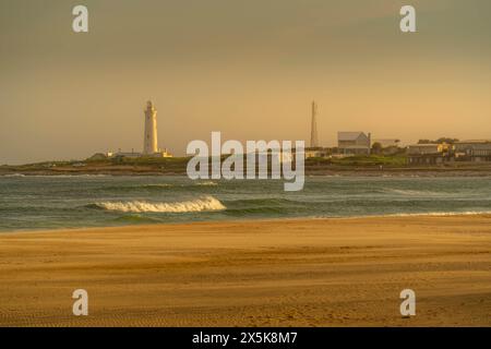 Ansicht des Seal Point Lighthouse, Cape St. Francis, Eastern Cape Province, Südafrika, Afrika Copyright: FrankxFell 844-33392 Stockfoto