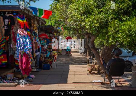 Blick auf farbenfrohe Souvenirs an der Promenade, Durban, Provinz KwaZulu-Natal, Südafrika, Afrika Copyright: FrankxFell 844-33386 Stockfoto