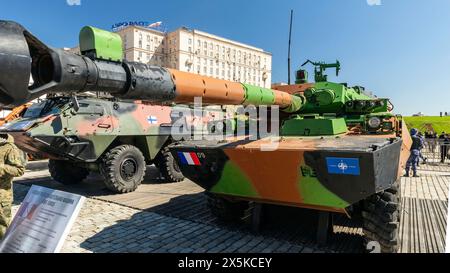 Moskau, Russland. Mai 2024. In Moskau wurde im Victory Park eine Ausstellung mit gefangengenommenen Waffen und Ausrüstungen eröffnet, die von russischen Soldaten während einer Sonderaktion gefangen genommen wurden. Mehr als 30 Proben militärischer Ausrüstung aus den USA, Großbritannien, Deutschland, Frankreich, der Türkei, Schweden, Tschechoslowakei, Südafrika, Finnland, Australien, Österreich und die Ukraine wurden auf der Ausstellung präsentiert (Credit Image: © Alexey Bychkov/ZUMA Press Wire) NUR REDAKTIONELLE VERWENDUNG! Nicht für kommerzielle ZWECKE! Stockfoto