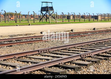 Polen, Oswiecim, Auschwitz-Birkenau. WWll, Camp Railroad. Stockfoto