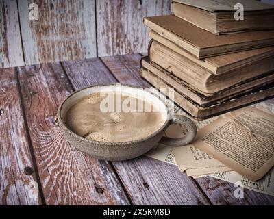 Willow Catkins Wegen Eines Alten Buches Stockfoto