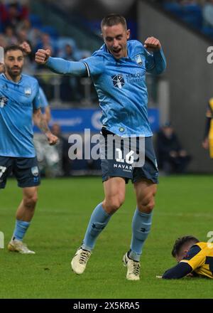 Sydney, Australien. Mai 2024. Joel Bruce King of Sydney FC wurde im Halbfinale der Isuzu UTE A-League 2023-24 zwischen Sydney FC und Central Coast Mariners FC im Allianz Stadium in Aktion gesehen. Endpunktzahl: Sydney FC 1:2 Central Coast Mariners. (Foto: Luis Veniegra/SOPA Images/SIPA USA) Credit: SIPA USA/Alamy Live News Stockfoto