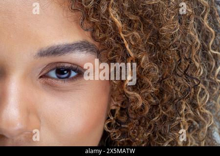 Nahaufnahme des Weibes Auge Stockfoto