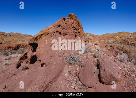 Blick auf die Orocopia Mountain Wilderness Area, Colorado Desert, Kalifornien Stockfoto