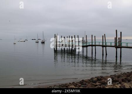 Ein Pier an der Küste von Swakopmund in Namibia Stockfoto