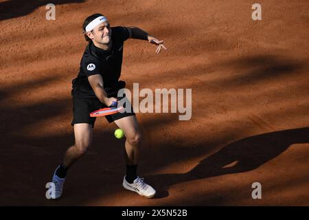Rom, Italien. Mai 2024. Taylor Fritz während des Spiels gegen Fabio Fognini beim Internazionali BNL d’Italia 2024 Tennis Turnier im Foro Italico in Rom, Italien am 10. Mai 2024. Quelle: Insidefoto di andrea staccioli/Alamy Live News Stockfoto