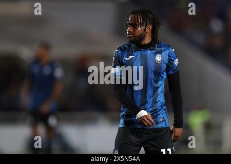 Bergamo, Italien. Mai 2024. Ademola Lookman von Atalanta reagiert beim Spiel der UEFA Europa League im Gewiss-Stadion in Bergamo. Der Bildnachweis sollte lauten: Jonathan Moscrop/Sportimage Credit: Sportimage Ltd/Alamy Live News Stockfoto