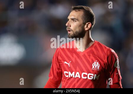 Bergamo, Italien. Mai 2024. Pau Lopez von Olympique de Marseille sieht beim Spiel der UEFA Europa League im Gewiss-Stadion in Bergamo an. Der Bildnachweis sollte lauten: Jonathan Moscrop/Sportimage Credit: Sportimage Ltd/Alamy Live News Stockfoto