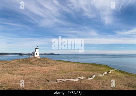 Cattle Point Lighthouse, San Juan Islands, Washington State. Stockfoto