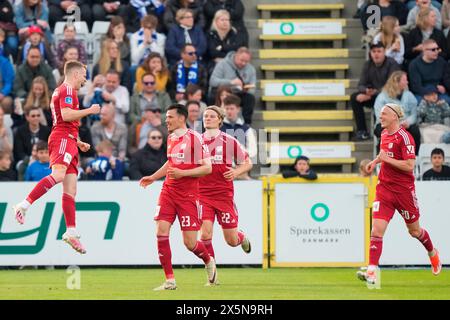 Odense, Dänemark. Mai 2024. Superliga-Match zwischen ob und Lyngby Boldklub im Nature Energy Park in Odense, Freitag, 10. Mai 2024. (Foto: Claus Fisker/Scanpix 2024) Credit: Ritzau/Alamy Live News Stockfoto