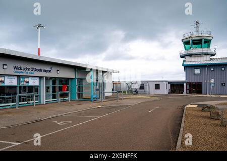 Wick John O’Groats Airport in Wick, Caithness Bilddatum: Donnerstag, 9. Mai 2024. Stockfoto