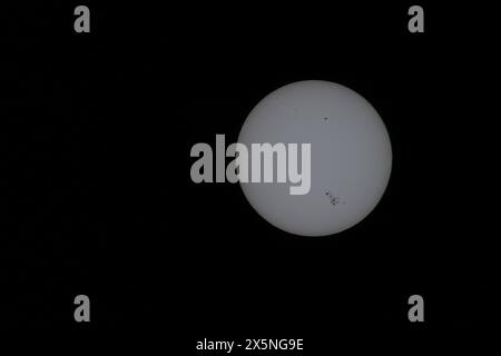 Sonnenflecken auf dem Gesicht der Sonne Stockfoto