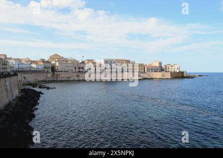 Siracusa, östliche Küste. Stockfoto