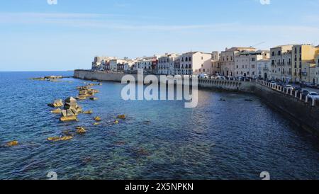 Siracusa, östliche Küste. Stockfoto