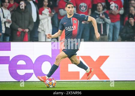 Paris, Frankreich. Mai 2024. Achraf HAKIMI von PSG während der UEFA Champions League, Halbfinale, 2. Leg-Fußballspiel zwischen Paris Saint-Germain und Borussia Dortmund am 7. Mai 2024 im Parc des Princes Stadion in Paris, Frankreich - Foto Matthieu Mirville/DPPI Credit: DPPI Media/Alamy Live News Stockfoto
