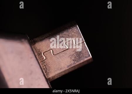 USB Typ C in Makro, Technologie, USB-Kabel Stockfoto