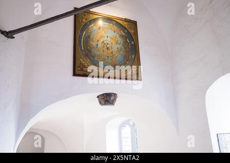 Kopenhagen, Dänemark - 6. April 2024: Das Innere des Rundturms. Stockfoto