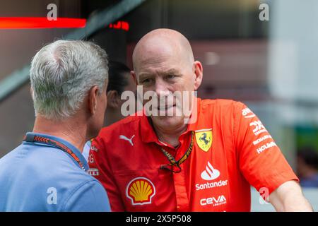 Scuderia Ferrari mit einer einmaligen Lackierung für Miami GP 2024 - 70. Jahrestag von Ferrari America - Jock Clear während FORMEL 1 KRYPTO. COM MIAMI Stockfoto