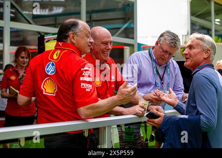 Scuderia Ferrari mit Sonderlackierung für Miami GP 2024 - 70. Jahrestag von Ferrari America - Jock Clear Frederic Vasseur (FRA) - Ferrari F Stockfoto