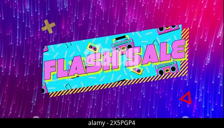 Bild von Flash-Verkaufstext über Lichtwegen Stockfoto