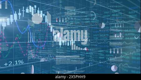 Bild der Datenverarbeitung über Statistiken Stockfoto