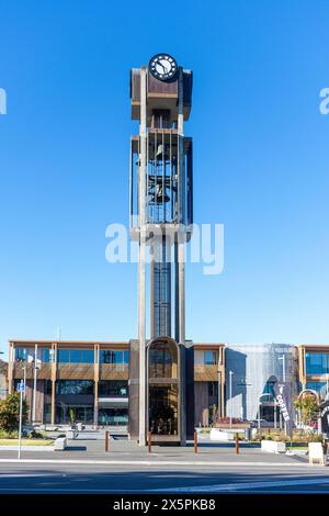 Ashburton Clock Tower, Baring Square, East Street, Ashburton (Hakatere), Canterbury, Südinsel, Neuseeland Stockfoto