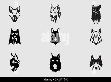 Minimalistisches, stylisches Bengaltiger-Icon-Design Stock Vektor