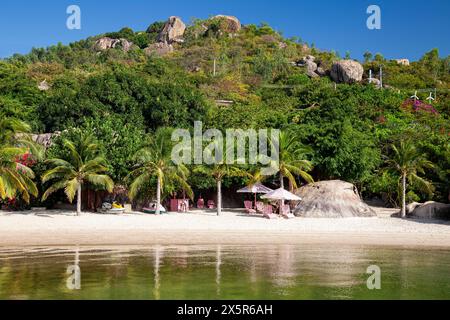 Strand in Sao Bien, Provinz Ninh Thuan, Vietnam Stockfoto