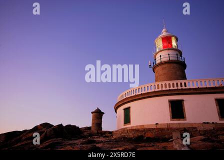 Leuchtturm von Corrubedo, Provinz Coruña, Spanien Stockfoto