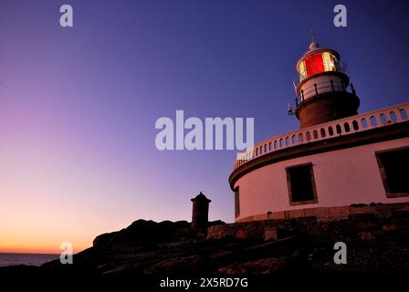 Leuchtturm von Corrubedo, Provinz Coruña, Spanien Stockfoto