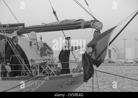 Sete, Frankreich. März 2024. La Belle Poule, das französische Ausbildungsschiff, nimmt an der Escale à Sete Teil, dem Treffpunkt der Großschiffe in Sete, Frankreich Stockfoto