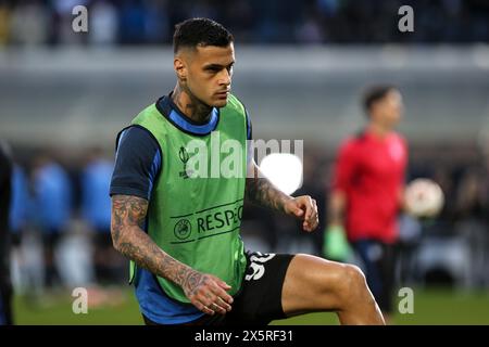 Bergamo, Italien, 9. Mai 2024. Gianluca Scamacca während des Spiels zwischen Atalanta und Olympique Marseille für das Halbfinale der UEFA Europa League in Gewiss Stockfoto