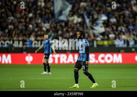 Bergamo, Italien, 9. Mai 2024. Lookman während des Spiels zwischen Atalanta und Olympique Marseille für das Halbfinale der UEFA Europa League im Gewiss-Stadion, Stockfoto